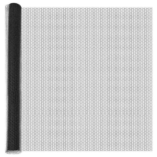 vidaXL Hexagonzaun Grau 1,5 x 50 m PVC 42005582 günstig online kaufen