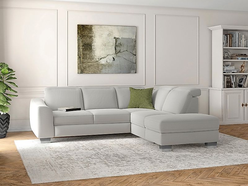 sit&more Ecksofa "Dundee L-Form", mit Federkern und Edelstahlfüßen, wahlwei günstig online kaufen