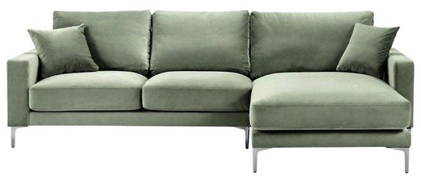 JVmoebel Ecksofa Salbeigrün Grün Stoff Wohnzimmer Couchen Polster Sofa Sofa günstig online kaufen