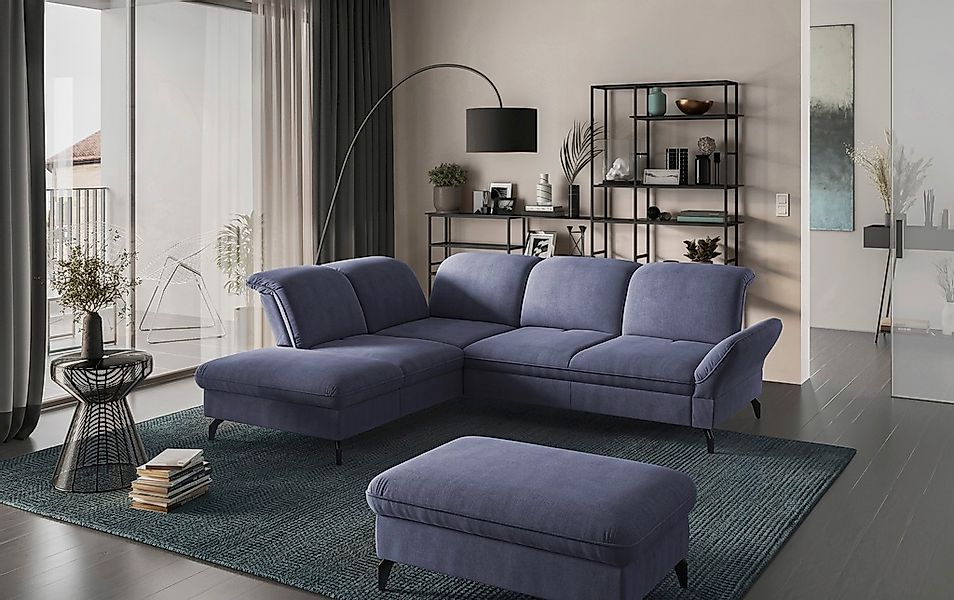 sit&more Ecksofa "Leandro L-Form" Wahlweise mit Bett-, Kopfteil - und Armle günstig online kaufen