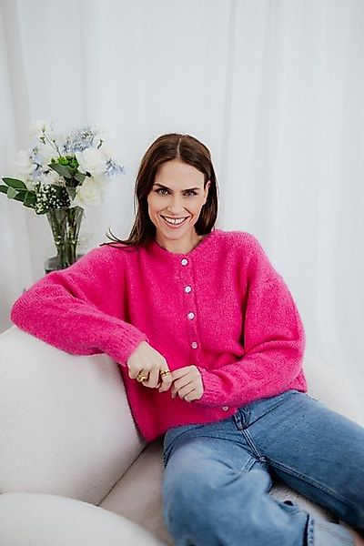 von Herzen Strickjacke weicher Cardigan mit Perlmuttknopfleiste – viele Far günstig online kaufen
