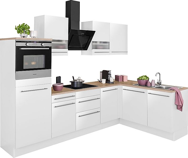 OPTIFIT Winkelküche Bern mit Hanseatic-E-Geräten, Stellbreite 285x175 cm, m günstig online kaufen