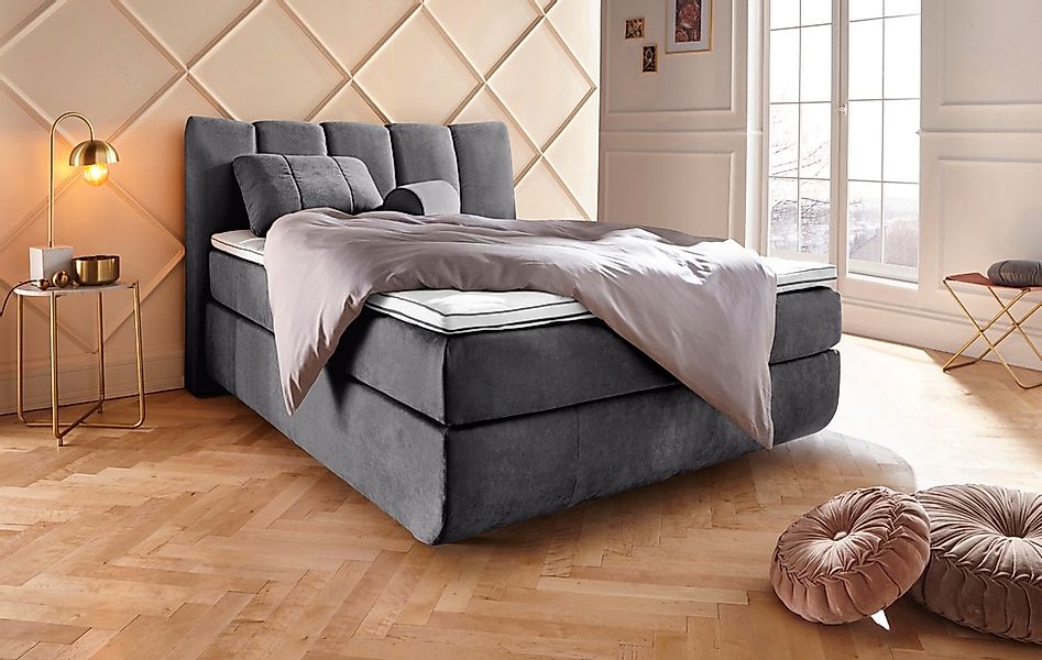 Leonique Boxspringbett "Océane", Bodenfrei- wirkt freischwebend, verschiede günstig online kaufen