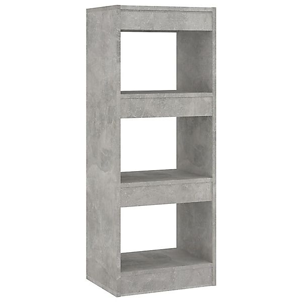 vidaXL Bücherregal Bücherregal/Raumteiler Betongrau 40x30x103 cm günstig online kaufen