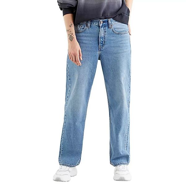 Levi's – Gerade, locker geschnittene Jeans mit hohem Bund in mittlerer Wasc günstig online kaufen