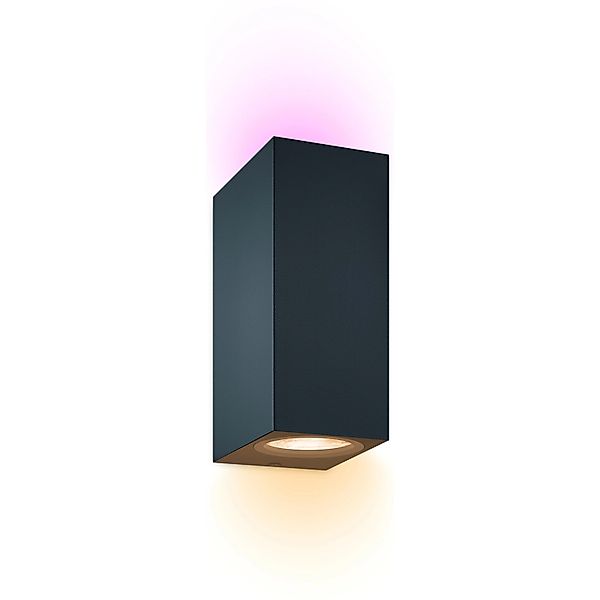 WiZ LED-Wandleuchte Up&Down Tunable White & Color 690,m Schwarz günstig online kaufen