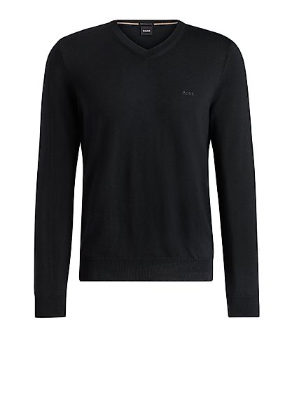 BOSS Strickpullover Baram-L mit Logo-Stick (1-tlg) günstig online kaufen