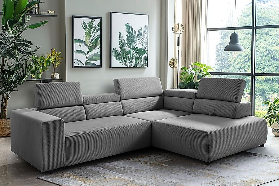 exxpo - sofa fashion Ecksofa "VITTORIO", inkl. Kopfteil- und Sitztiefenvers günstig online kaufen