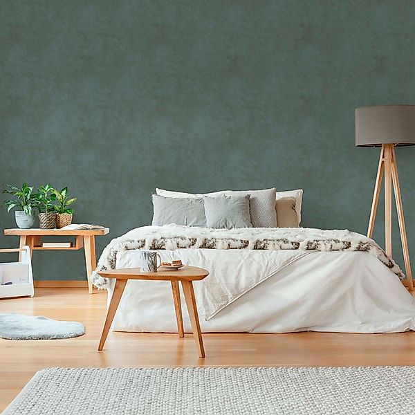 WOW Vliestapete »WOW Beton Blau Grun Vliestapete«, Steinoptik, WOW Beton Bl günstig online kaufen
