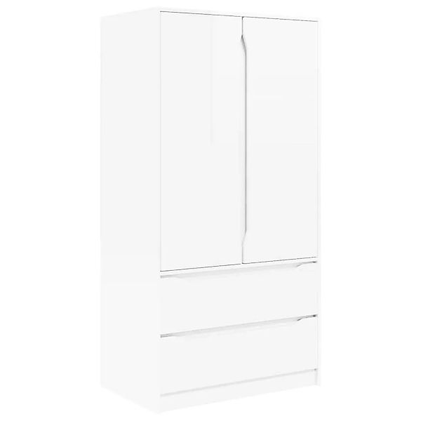 vidaXL Badezimmerschrank mit Tür Hochglanz Weiß 79,5 x 49 x 156 cm 3406249 günstig online kaufen