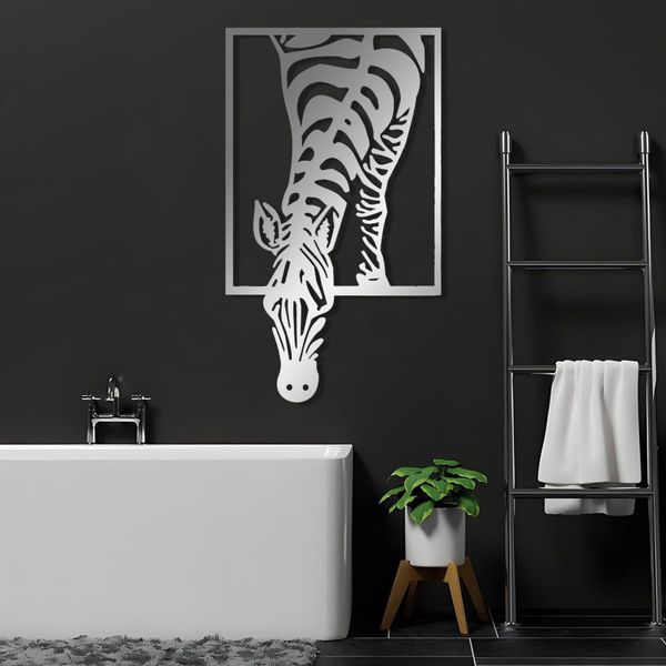 Jumpeak Wanddekoobjekt Zebra Metall Kunst Wanddekoration, günstig online kaufen