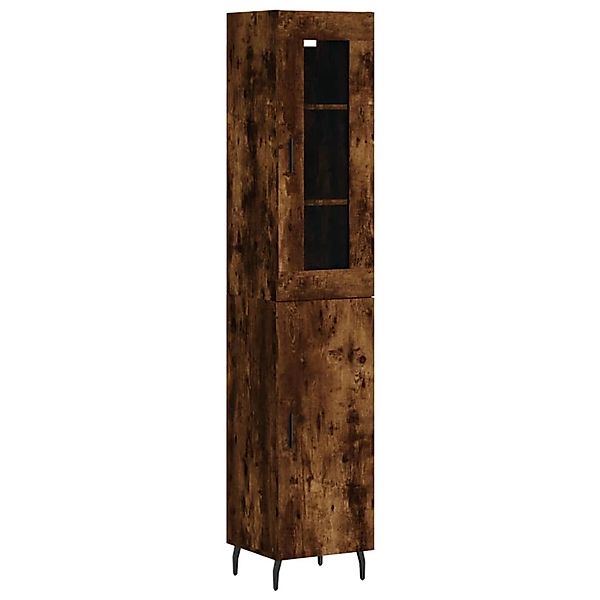 vidaXL Highboard Räuchereiche 34,5x34x180 cm Holzwerkstoff 3199190 günstig online kaufen