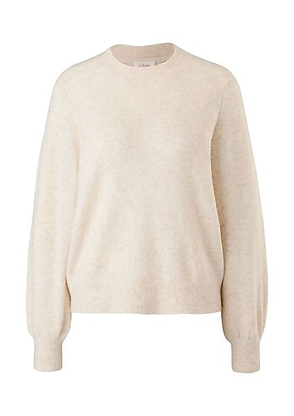 s.Oliver Rundhalspullover Basic (1-tlg) Woll-Mix, Rundhals-Ausschnitt, günstig online kaufen