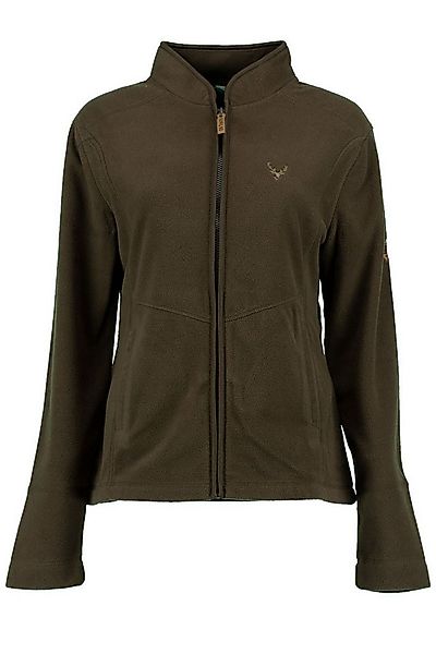 OS Trachten Fleecejacke Kroios Zip-Jacke hochgeschlossen mit Hirsch-Sticker günstig online kaufen