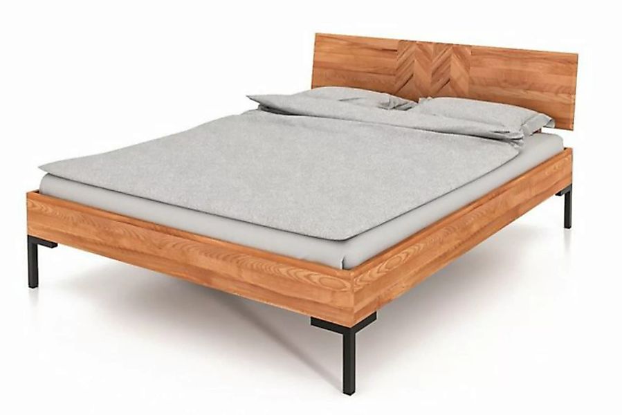byoak Bett ABIES 140 x 210 aus Massivholz, mit Holzkopfteil, Naturgeölt günstig online kaufen