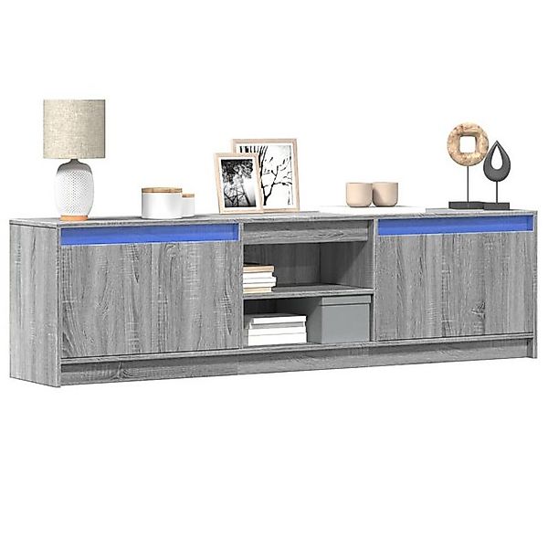 vidaXL Schrankmodule TV-Schrank mit LED-Beleuchtung Grau Sonoma 180x34x50 c günstig online kaufen