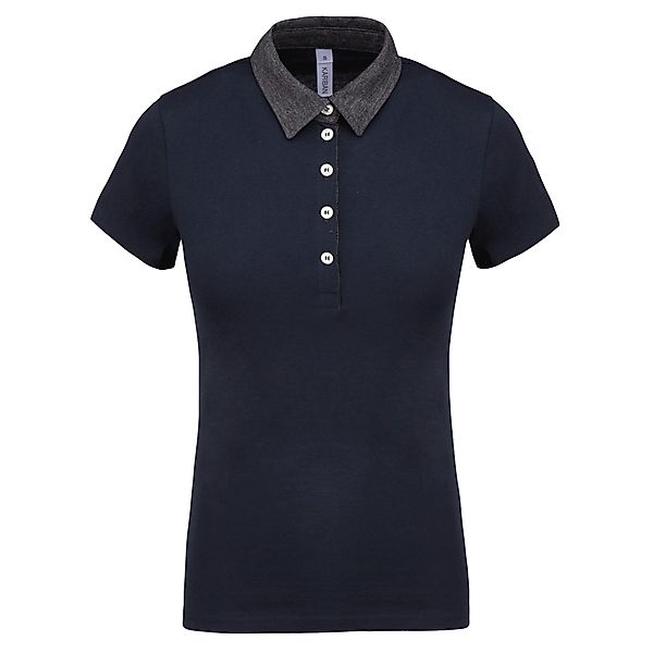 Kariban Poloshirt Zweifarbiges Jersey-Polohemd für Damen günstig online kaufen