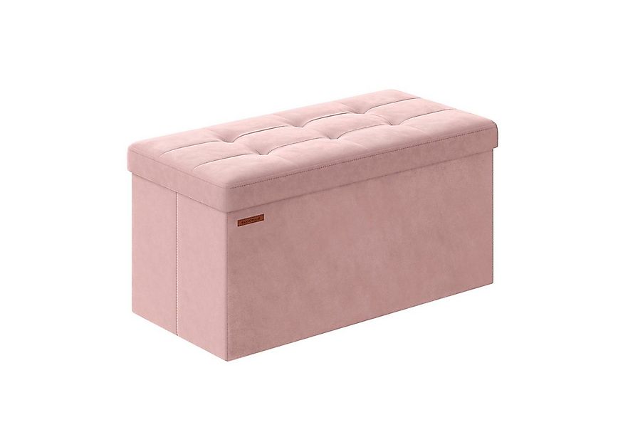SONGMICS Sitzhocker Aufbewahrungshocker, Samtige, klappbare Sitztruhe (76/1 günstig online kaufen