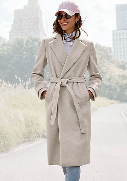 LASCANA Langmantel, mit Reverskragen, eleganter Damenmantel günstig online kaufen