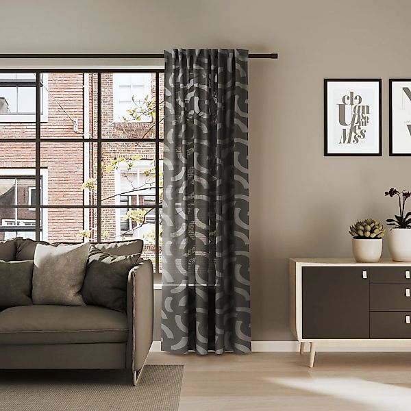 Neutex for you Vorhang "CASALI" Multifunktionsband 1 Stk. tlg. Allover-Must günstig online kaufen