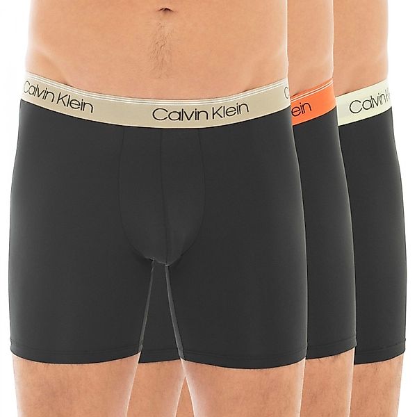 Calvin Klein 3-er Set Boxer Briefs Schwarz mit verschiedenfarbigen Webbund günstig online kaufen