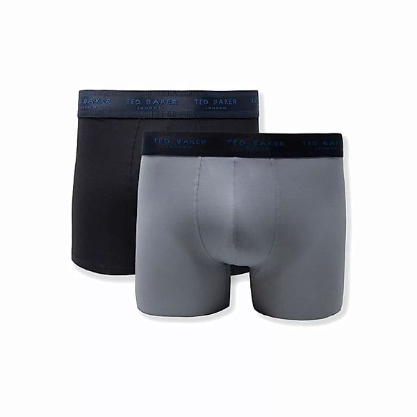 TED BAKER Herren Boxer Shorts 2er Pack - Pants, Modal Grau/Schwarz L günstig online kaufen