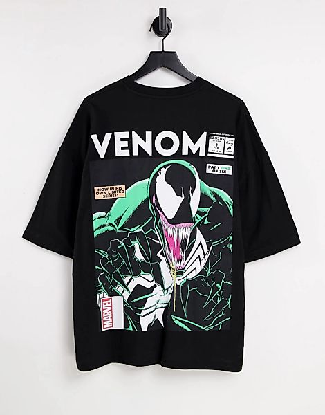 ASOS DESIGN – Oversize-T-Shirt in Schwarz mit Venom -Print günstig online kaufen