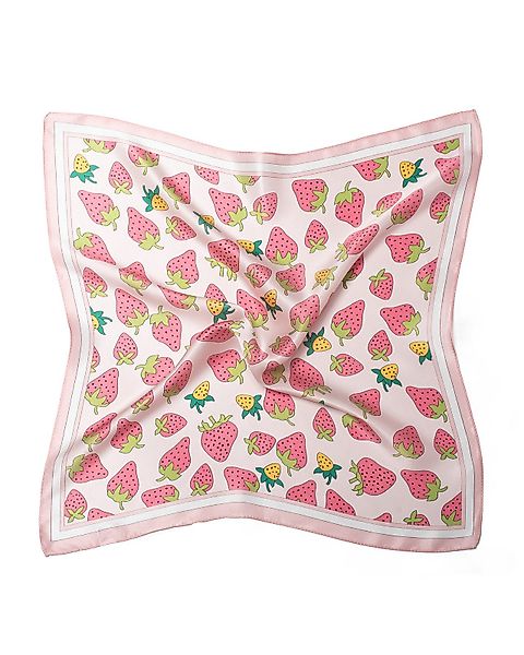 MayTree Seidentuch quadratisch Erdbeere 53x53cm rosa, günstig online kaufen