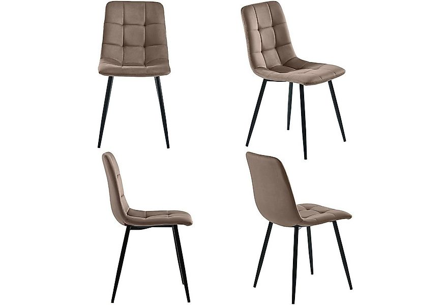 Flieks Esszimmerstuhl (4er Set, 4 St), Küchenstühle Polsterstuhl mit Rücken günstig online kaufen