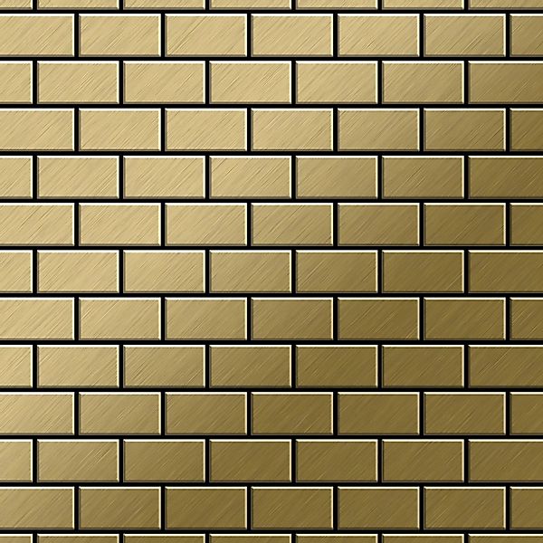 ALLOY Mosaik Fliese Massiv Metall Titan Gebürstet Gold 1,6mm Stark House-ti günstig online kaufen