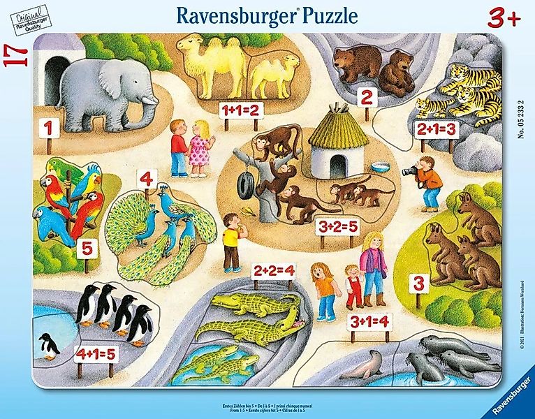 Ravensburger Puzzle Ravensburger Kinderpuzzle - Erstes Zählen bis 5 - 8-17 günstig online kaufen