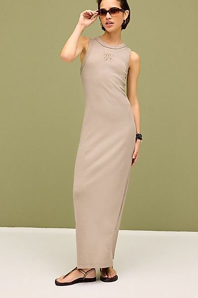 Next Maxikleid Geripptes, ärmelloses Maxikleid mit Ringerrücken (1-tlg) günstig online kaufen