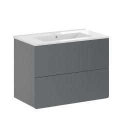 Vicco Badmöbel-Set Izan, Grau, 2 Teile, günstig online kaufen