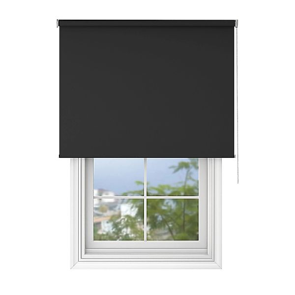 Deco-Raum Tageslicht-Rollo Bohren Basic GL 80 cm x 150 cm Schwarz günstig online kaufen