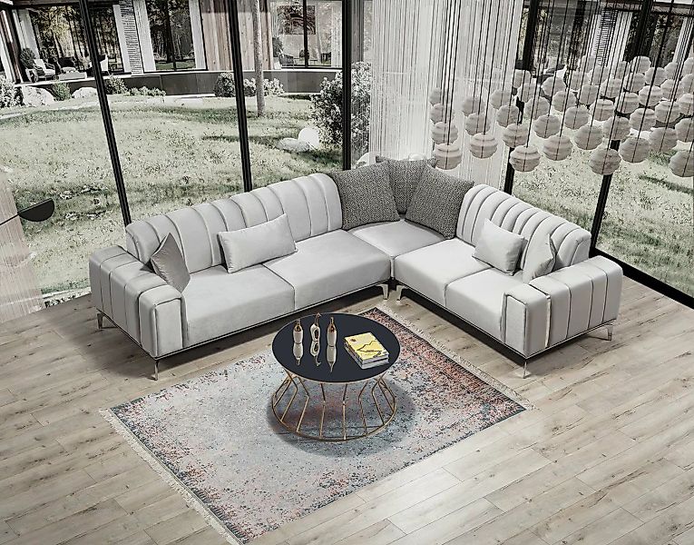 Viva Möbel Sofa EVA, L260 x R300 cm, Luxuriöses Design mit erstklassigem Ko günstig online kaufen