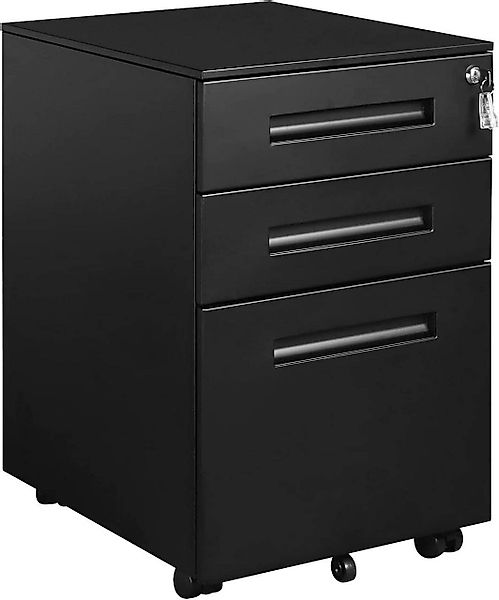 Woltu Rollcontainer SK023sz, Mobiler Aktenschrank mit günstig online kaufen