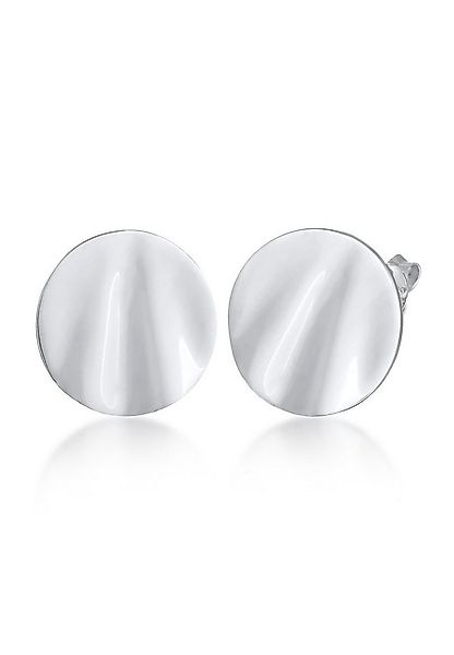 Elli Paar Ohrstecker Ohrstecker Disc Plättchen Welle Rund 925er Silber, Plä günstig online kaufen