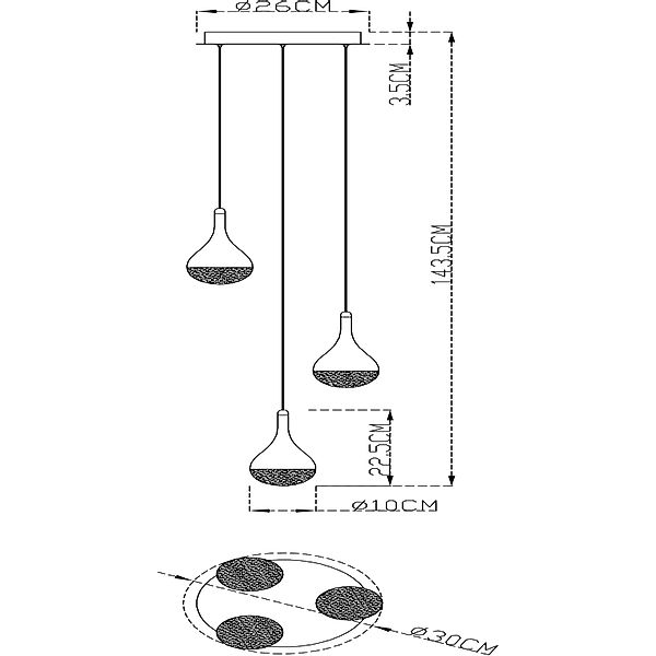 Brilliant Pendelleuchte Frizzante, LED fest integriert, Warmweiß, LED Hänge günstig online kaufen