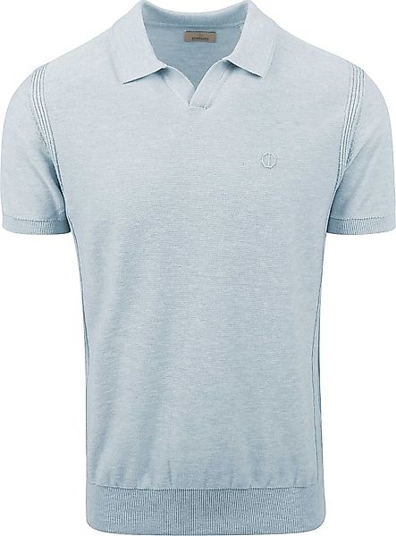 Dstrezzed Polo Melange Slub Hellblau - Größe M günstig online kaufen