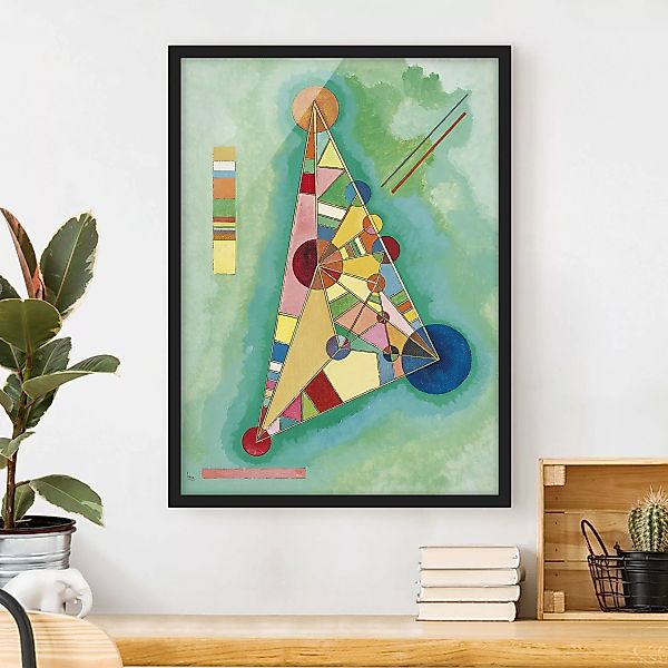 Bild mit Rahmen Kunstdruck - Hochformat Wassily Kandinsky - Dreieck günstig online kaufen