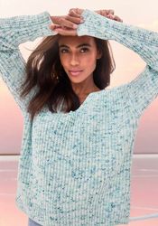 Buffalo V-Ausschnitt-Pullover aus weichem Chenille, Strickpullover, kuschel günstig online kaufen