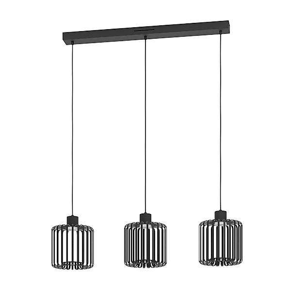 EGLO connect LED-Hängeleuchte Ginestrone-Z, 3-fl., schwarz günstig online kaufen