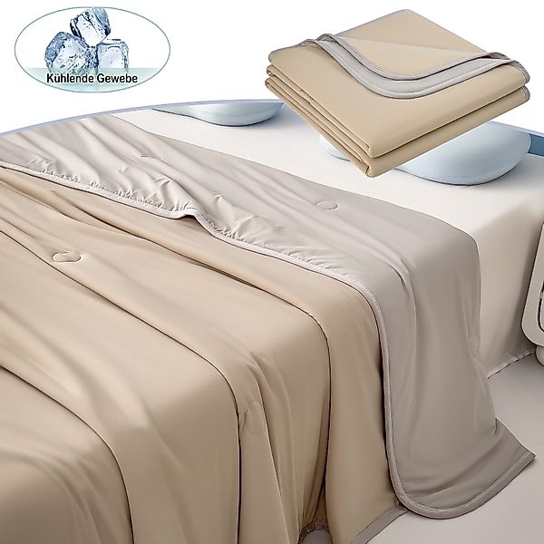 Jibenhome Kunstfaserbettdecke Sommerbettdecke Doppelseitige Kuscheldecke Be günstig online kaufen
