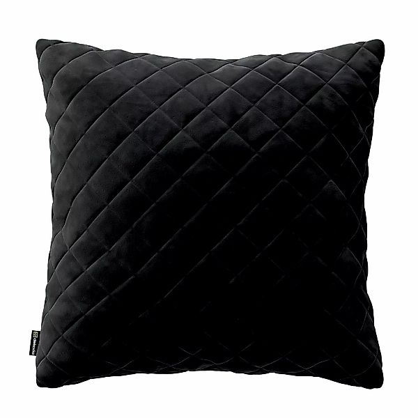 Kissenhülle Mia gesteppt 43x43cm, schwarz, 43 x 43 cm, Velvet (704-17) günstig online kaufen