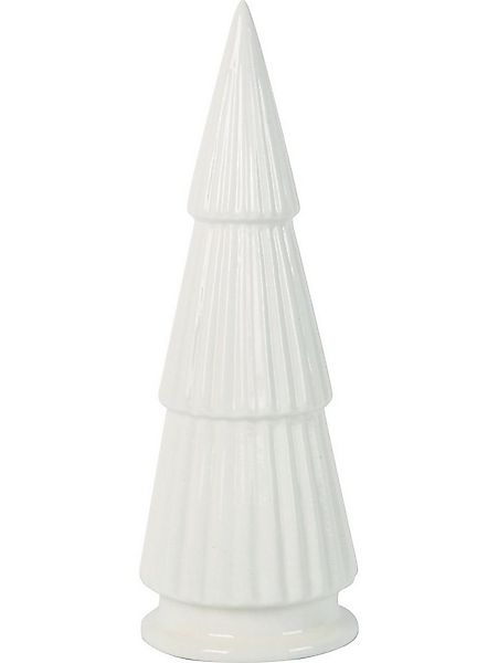 Trend Line Weihnachtsfigur Dekofigur Baum Keramik 25 x 9 cm weiß günstig online kaufen