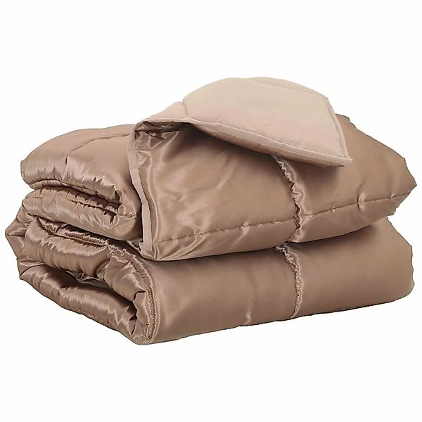 vidaXL Ganzjahresbettdecke Gold 220 x 135 cm Satin und Mikrofaser 42025805 günstig online kaufen