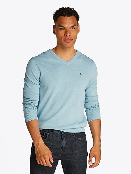 Tommy Hilfiger Strickpullover "ESSENTIAL COTTON V NECK mit V-Ausschnitt und günstig online kaufen