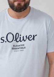 s.Oliver T-Shirt mit Print Farbe hellblau Größe: 3XL günstig online kaufen