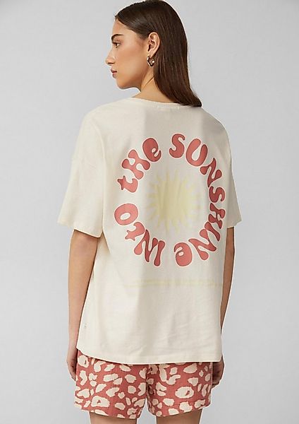 QS Kurzarmshirt T-Shirt Baumwollshirt mit Rückenprint günstig online kaufen