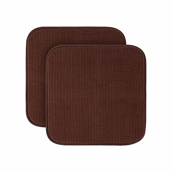 Bestlivings Stuhlkissen Struktur Braun 38 x 38 x 3 cm 2er Pack günstig online kaufen